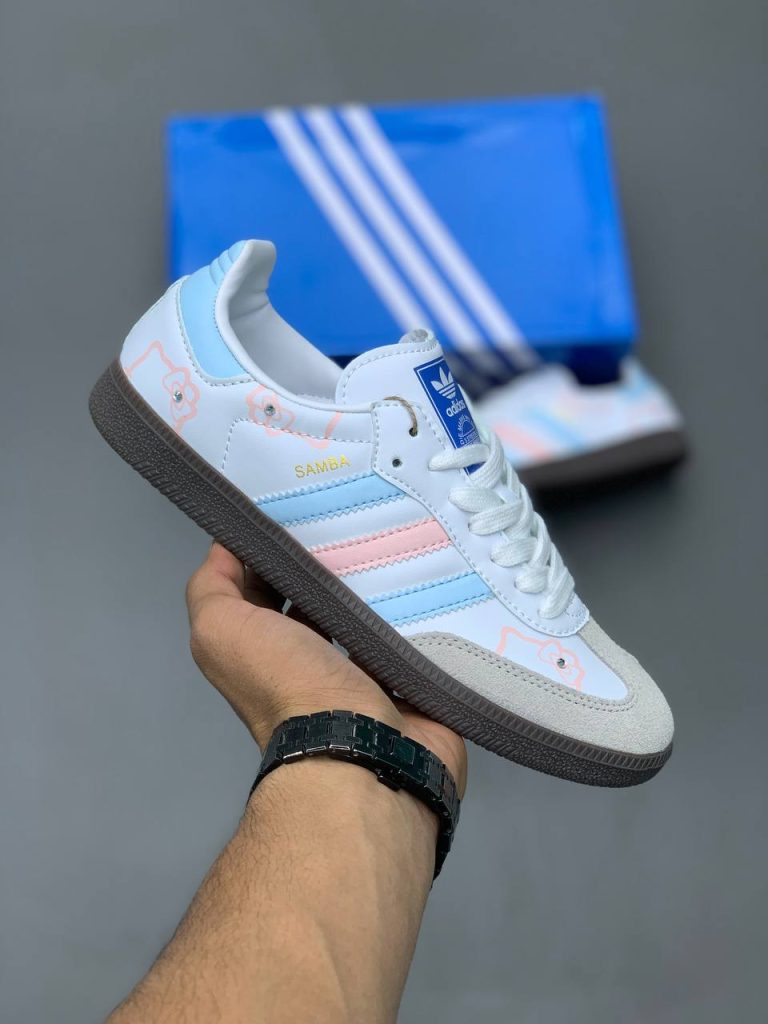 Gazelle Cloud White Blue Pink Brown g1