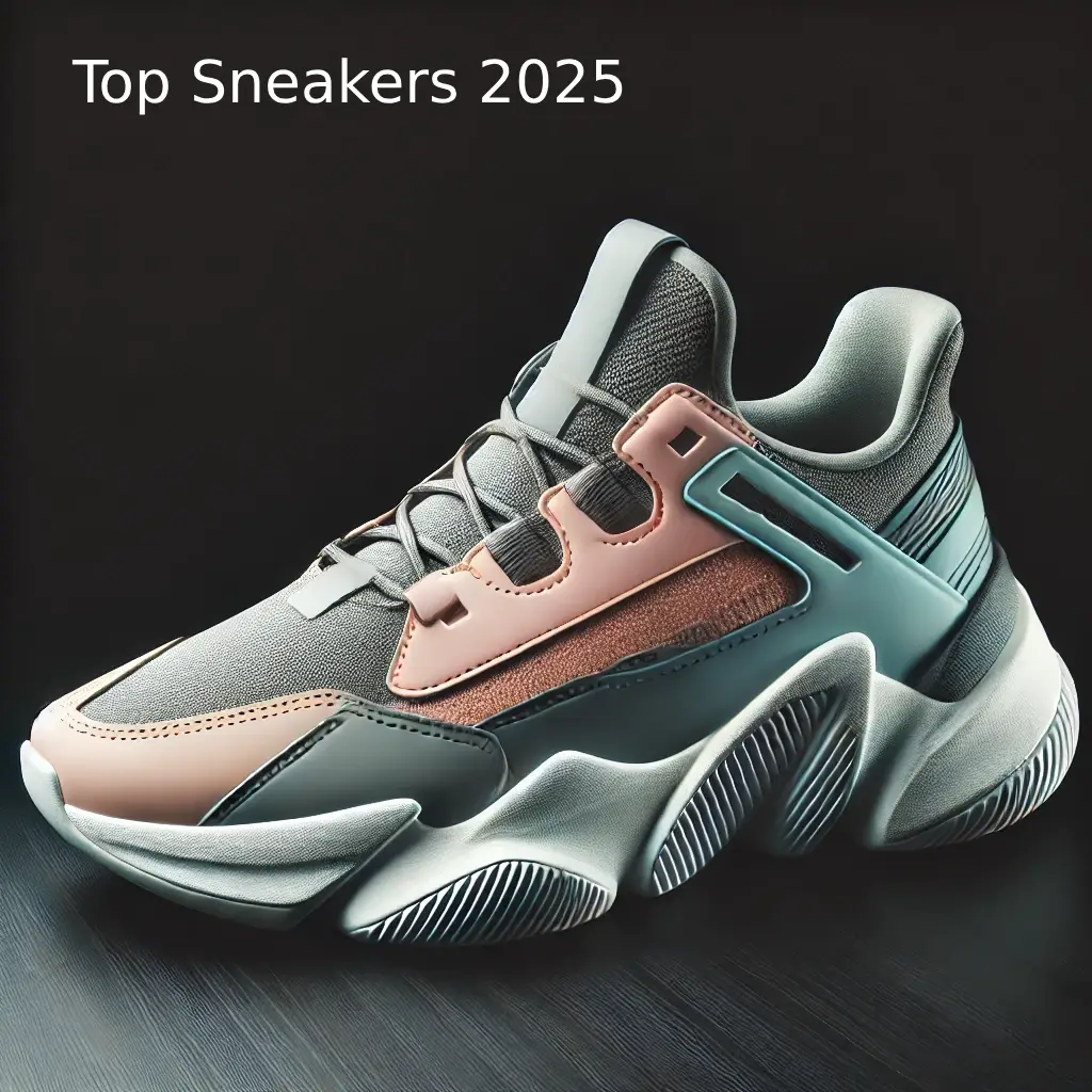 a modern, trendy sneaker on a clean black background, showcasing a sleek design inspired by top sneaker models of 2025. the shoe features a combinatio (1)