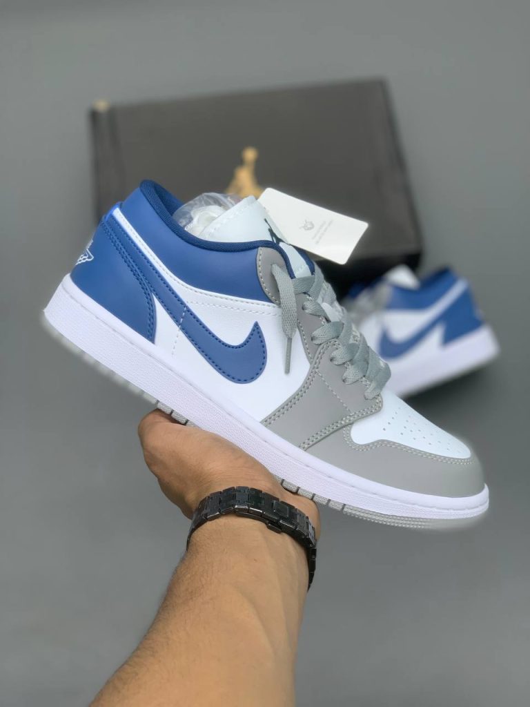 کتونی نایک jordan 1 Low OG blue gray white