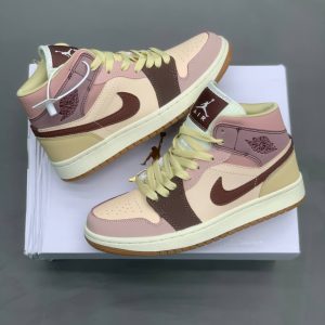 کتونی نایک air jordan 1 mid se dark pony smoky mauve