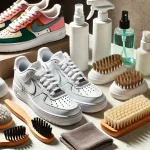 dall·e 2025 03 05 15.50.05 a stylish and modern sneaker care setup featuring high quality shoe cleaning products, soft brushes, microfiber cloths, and protective sprays. the sne (1)