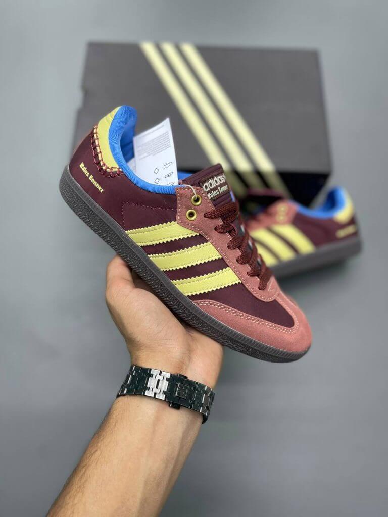 کتونی آدیداس سامبا Nylon Wales Bonner Bordeaux
