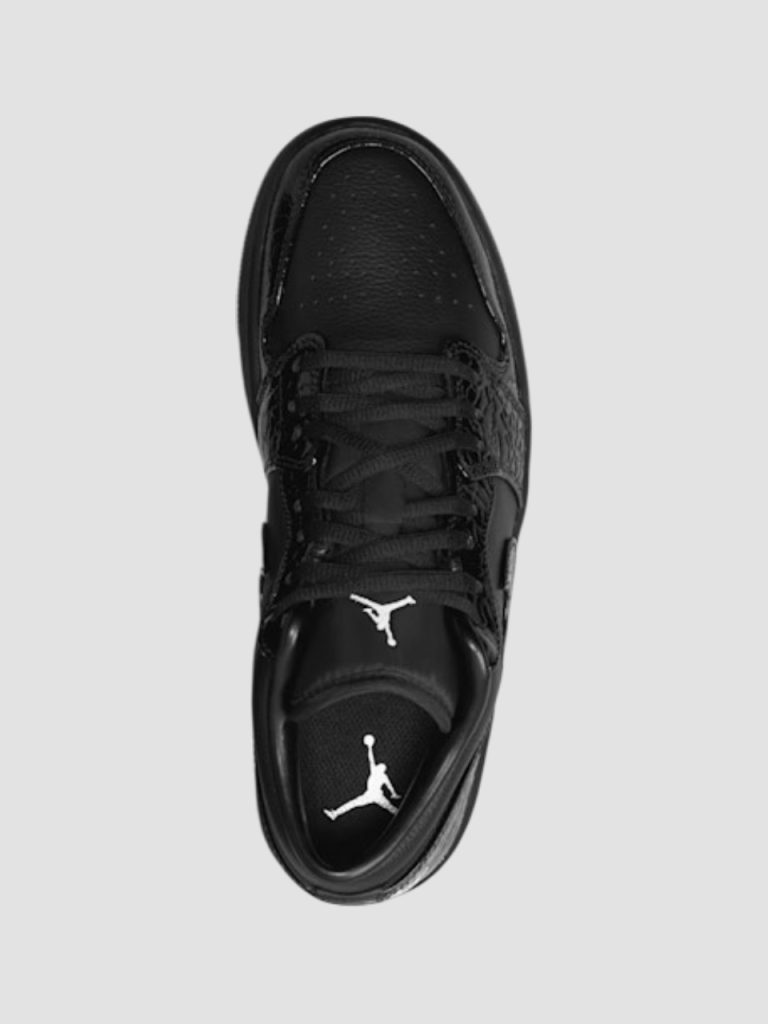 NIKE AIR JORDAN 1 LOW BLACK PATENT ELEPHANT