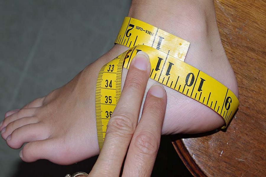 چک لیست اندازه ‌گیری صحیح پا