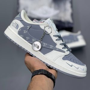 NIKE TRAVIS SCOTT X FRAGMENT DESIGN X AIR JORDAN 1 LOW OG SP LV GREY BLACK