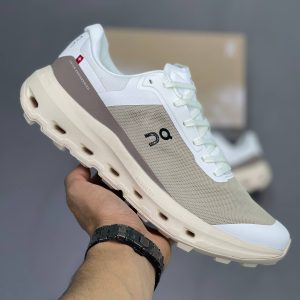 ON RUNNING ON CLOUD PLUS NEXT MESH SHOES, BEIGE AND IVORY