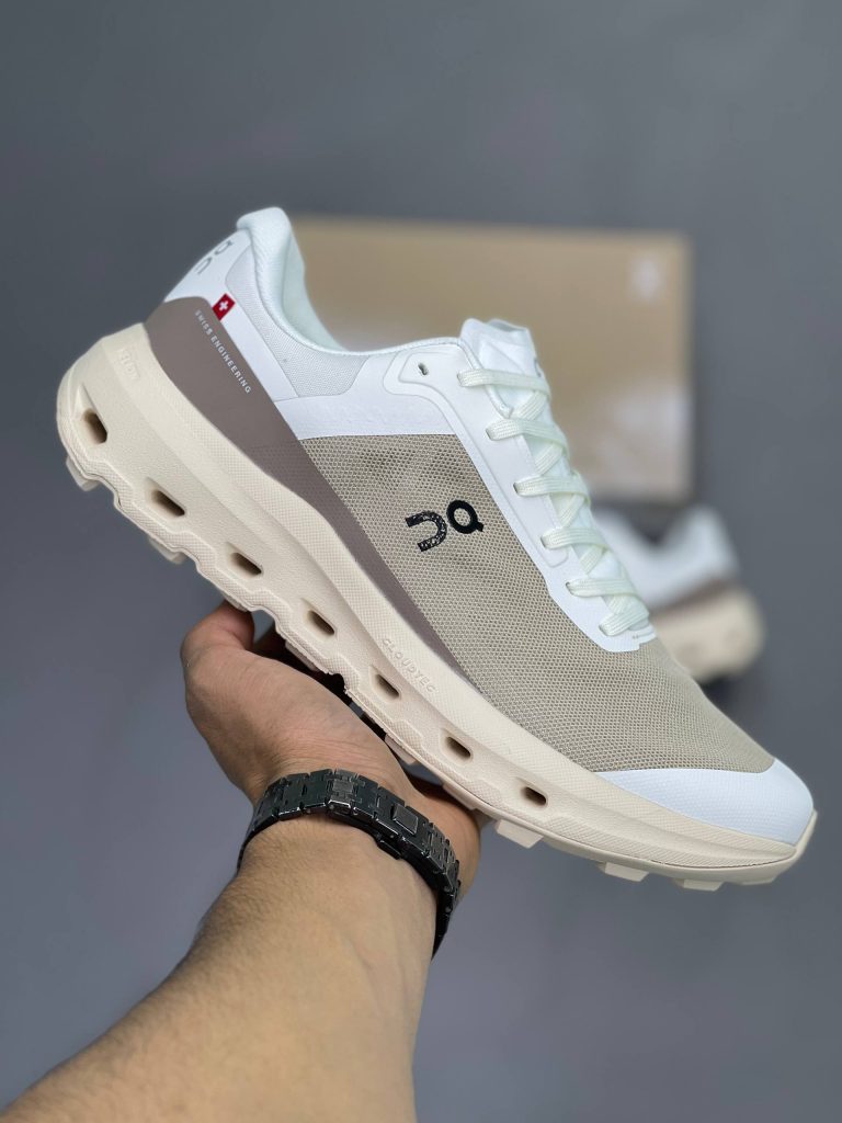 ON RUNNING ON CLOUD PLUS NEXT MESH SHOES, BEIGE AND IVORY